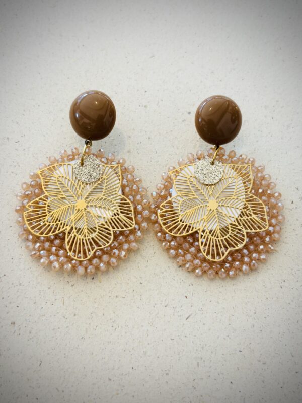 Boucles d'oreilles ALICE beige