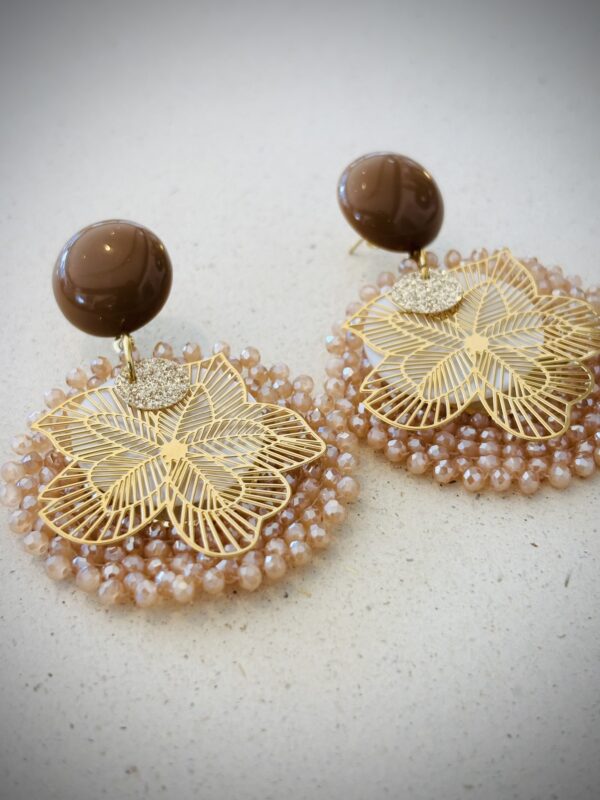 Boucles d'oreilles ALICE beige – Image 2