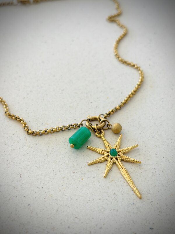 Collier AGATHE vert – Image 2