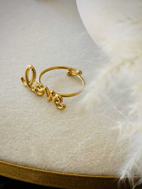 Bague LOVER doré – Image 2