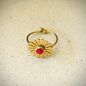 Bague FLOWER fuchsia