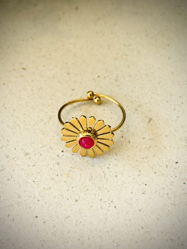 Bague FLOWER fuchsia