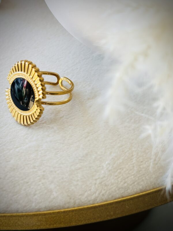 Bague NINE noir – Image 2