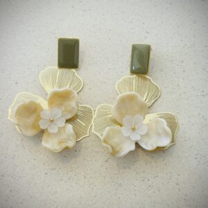 Boucles d'oreilles CLEMENCE beige