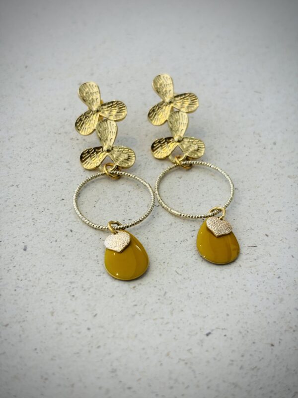 Boucles d'oreilles CAMILLE moutarde – Image 2