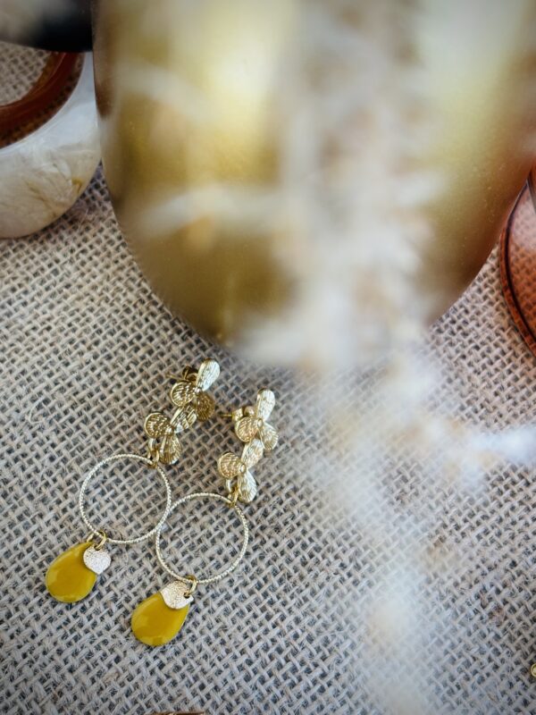 Boucles d'oreilles CAMILLE moutarde – Image 3
