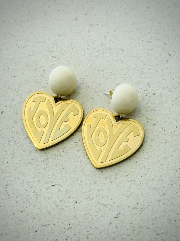 Boucles d'oreilles LIV crème petit modèle – Image 2