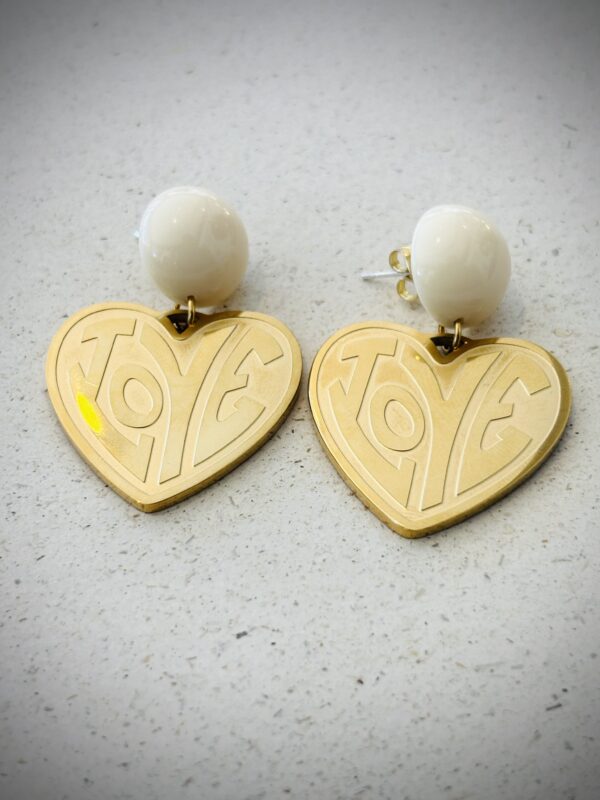 Boucles d'oreilles LIV crème petit modèle
