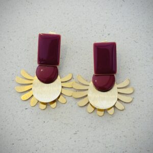 Boucles d'oreilles ASSIA bordeaux