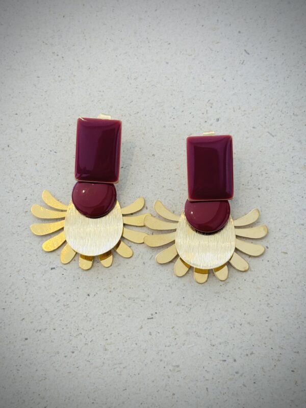 Boucles d'oreilles ASSIA bordeaux