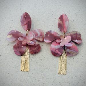 Boucles d'oreilles EMMA rose