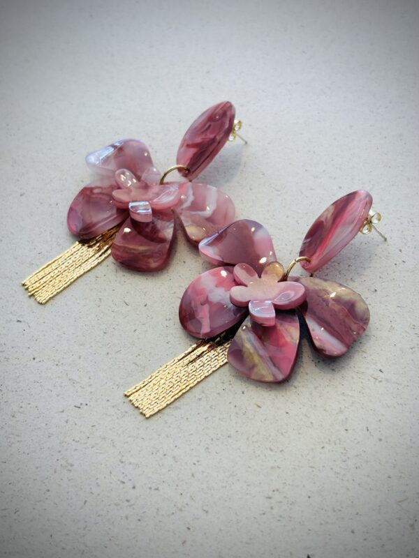 Boucles d'oreilles EMMA rose – Image 2