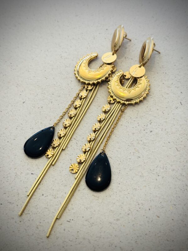 Boucles d'oreilles LUNA noir
