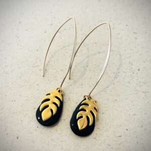 Boucles d'oreilles CHARLOTTE noir