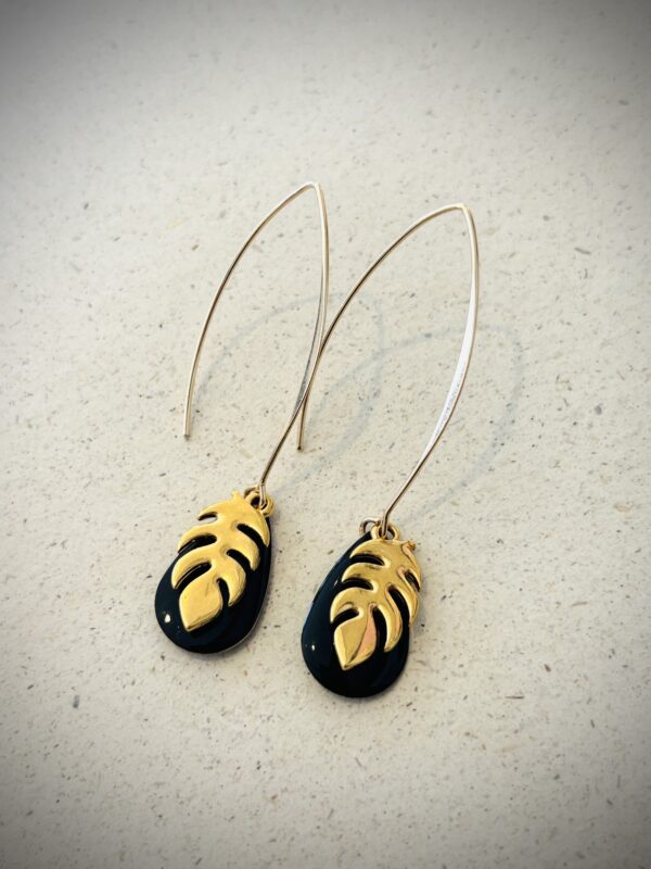 Boucles d'oreilles CHARLOTTE noir
