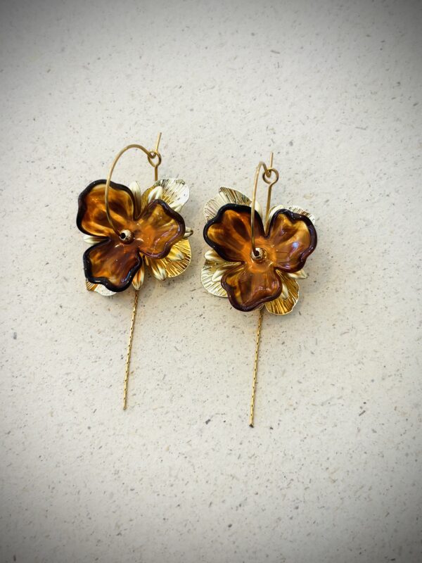 Boucles d'oreilles CONSTANCE marron