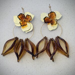 Boucles d'oreilles NORA marron