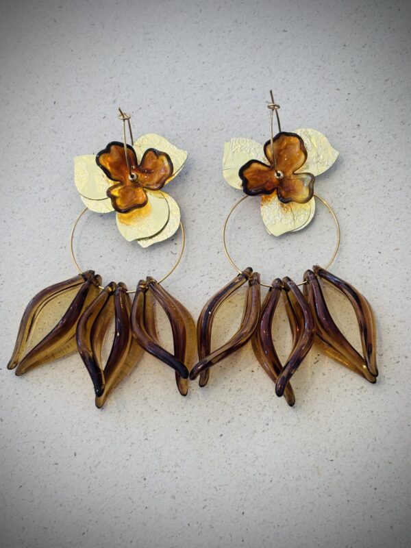 Boucles d'oreilles NORA marron