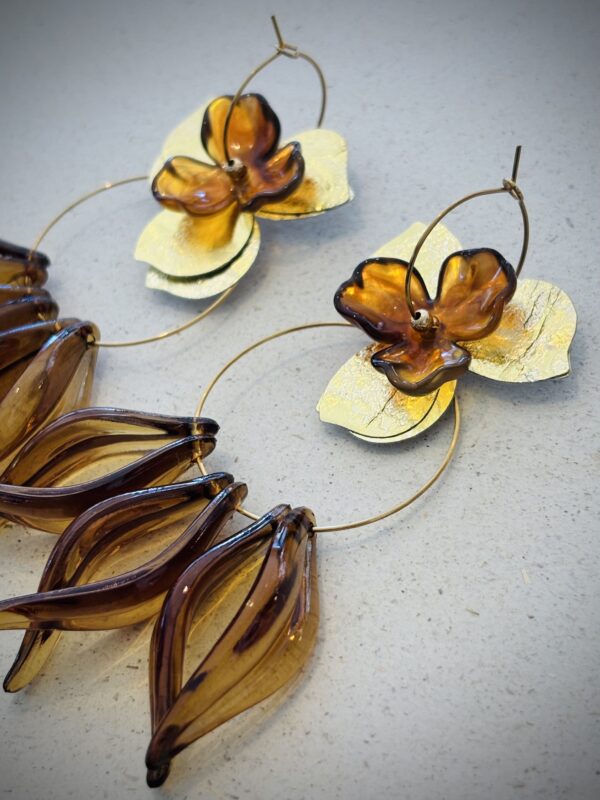 Boucles d'oreilles NORA marron – Image 3