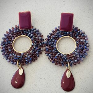 Boucles d'oreilles LIBBIE bordeaux