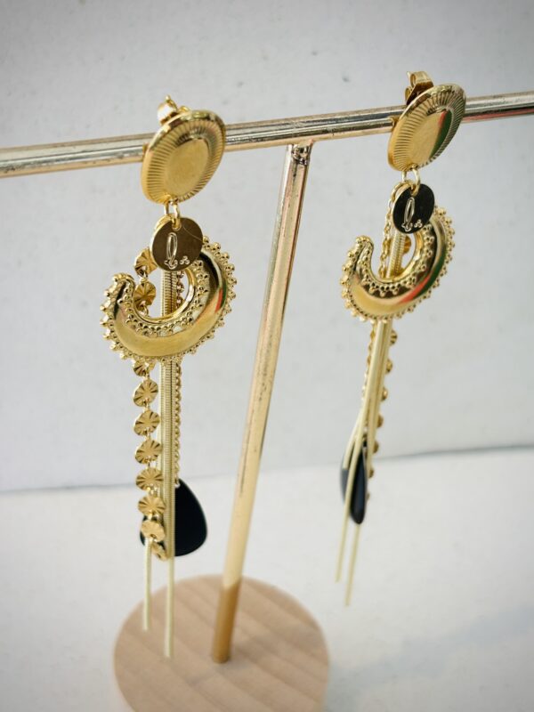 Boucles d'oreilles LUNA noir – Image 2