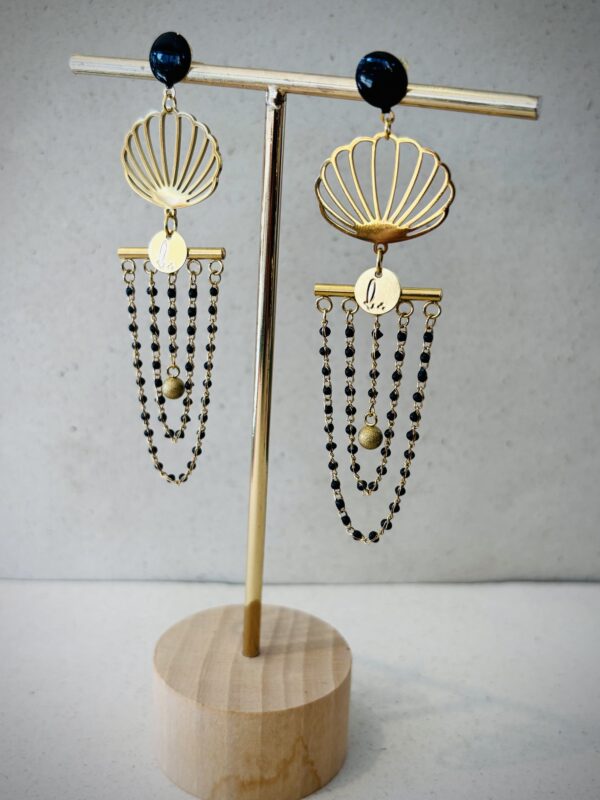 Boucles d'oreilles VALENTINE noir – Image 2