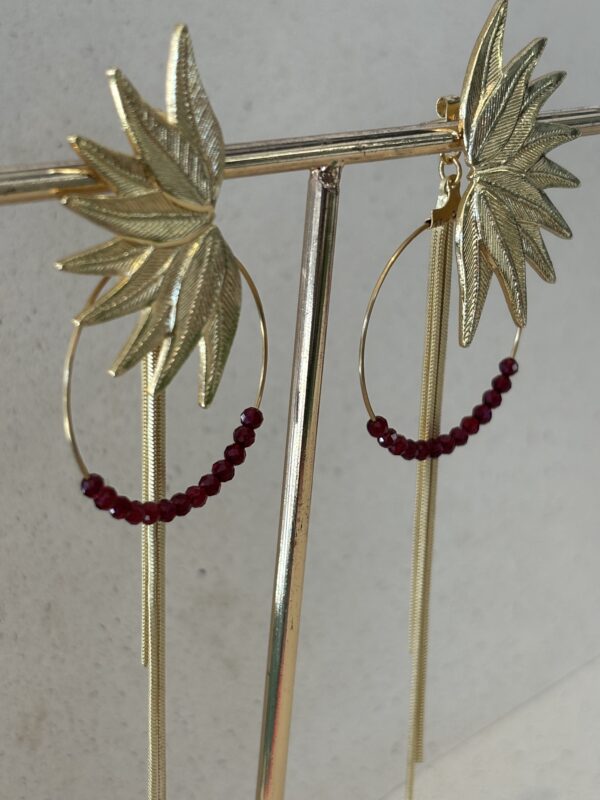 Boucles d'oreilles AUBEPINE rouge – Image 3