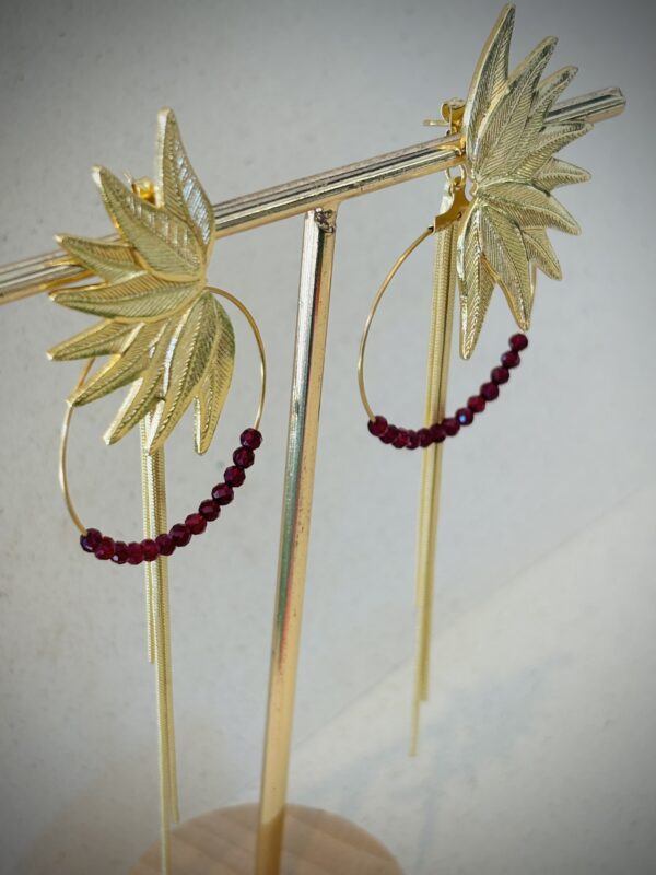 Boucles d'oreilles AUBEPINE rouge – Image 2