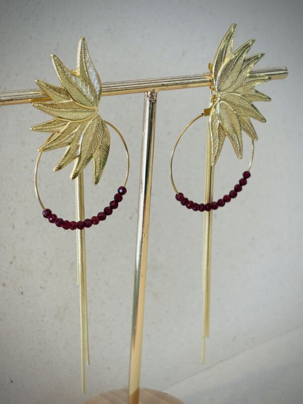 Boucles d'oreilles AUBEPINE rouge