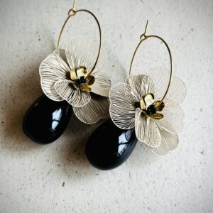 Boucles d'oreilles DAYA noir