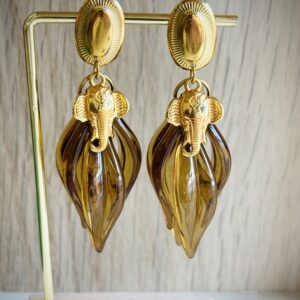 Boucles d'oreilles INDIRA marron