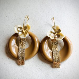 Boucles d'oreilles JAÏ marron