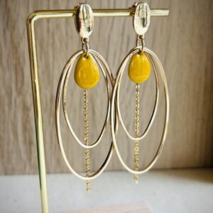 Boucles d'oreilles JYOTI moutarde