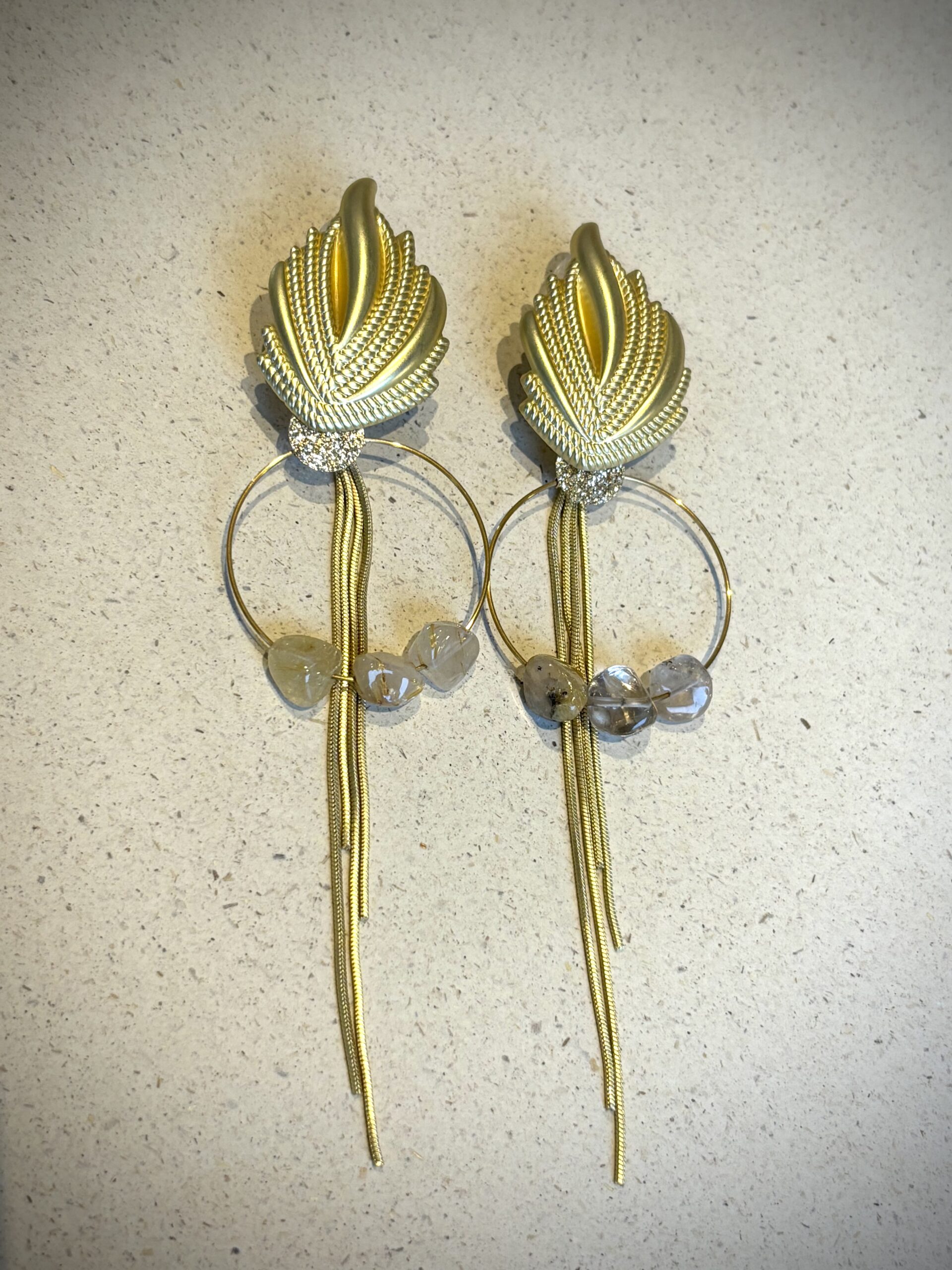 Boucles d'oreilles ORPHEE transparent
