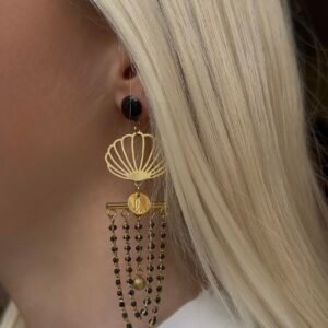 Boucles d'oreilles VALENTINE noir