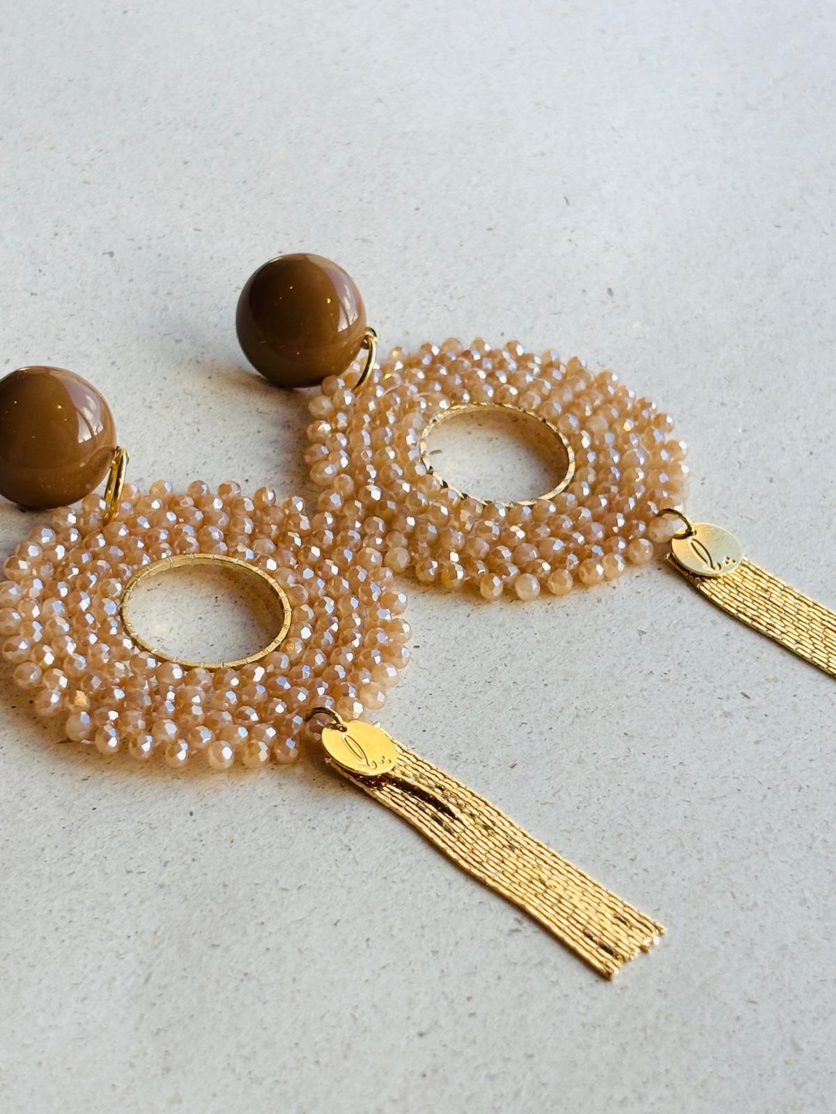 Boucles d'oreilles MARYNN beige – Image 2