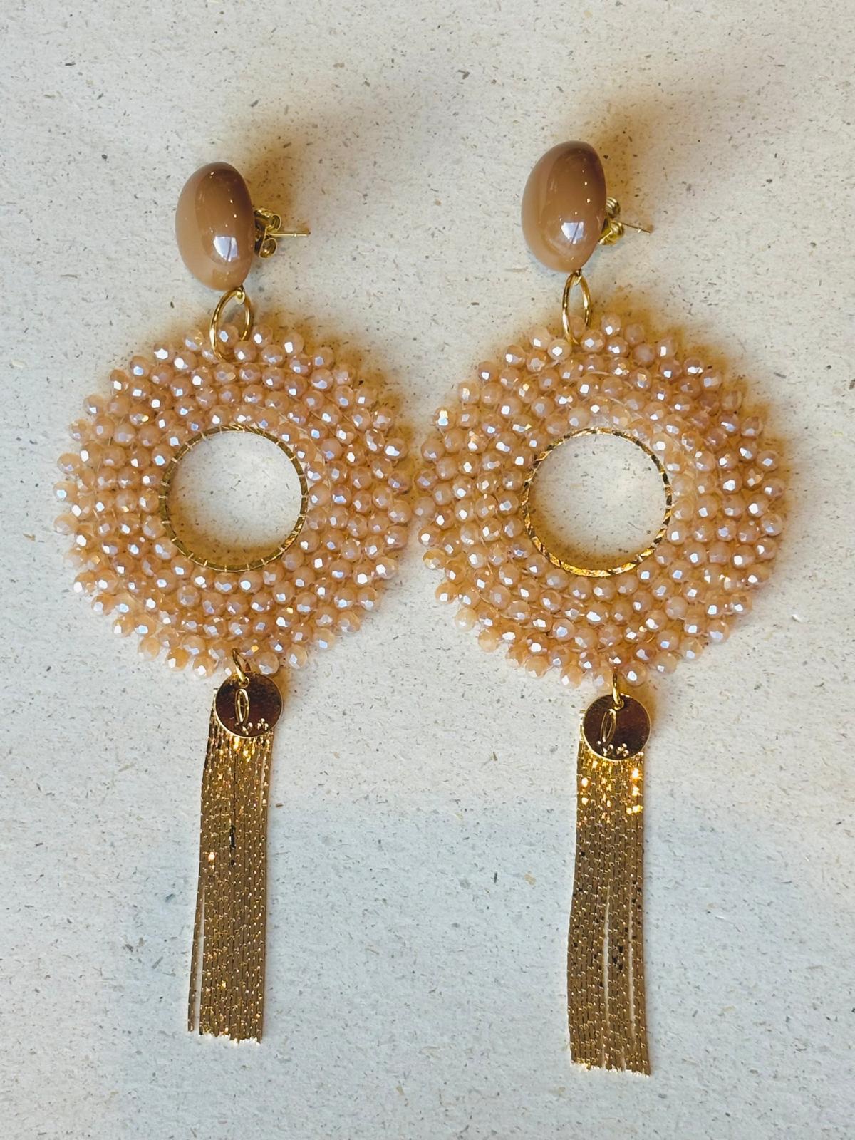Boucles d'oreilles MARYNN beige