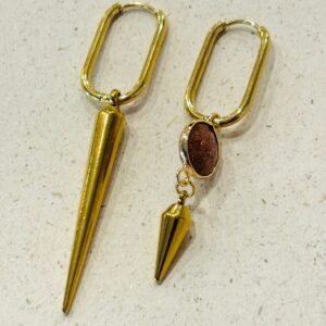 Boucles d'oreilles VAE marron