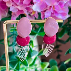 Boucles d'oreilles NINA rose
