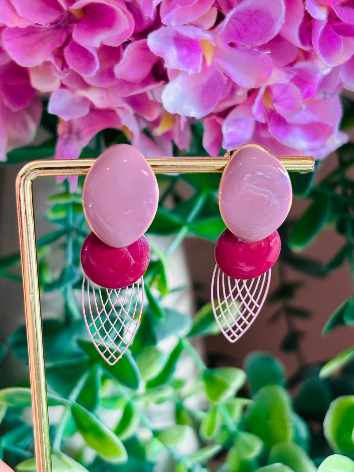 Boucles d'oreilles NINA rose