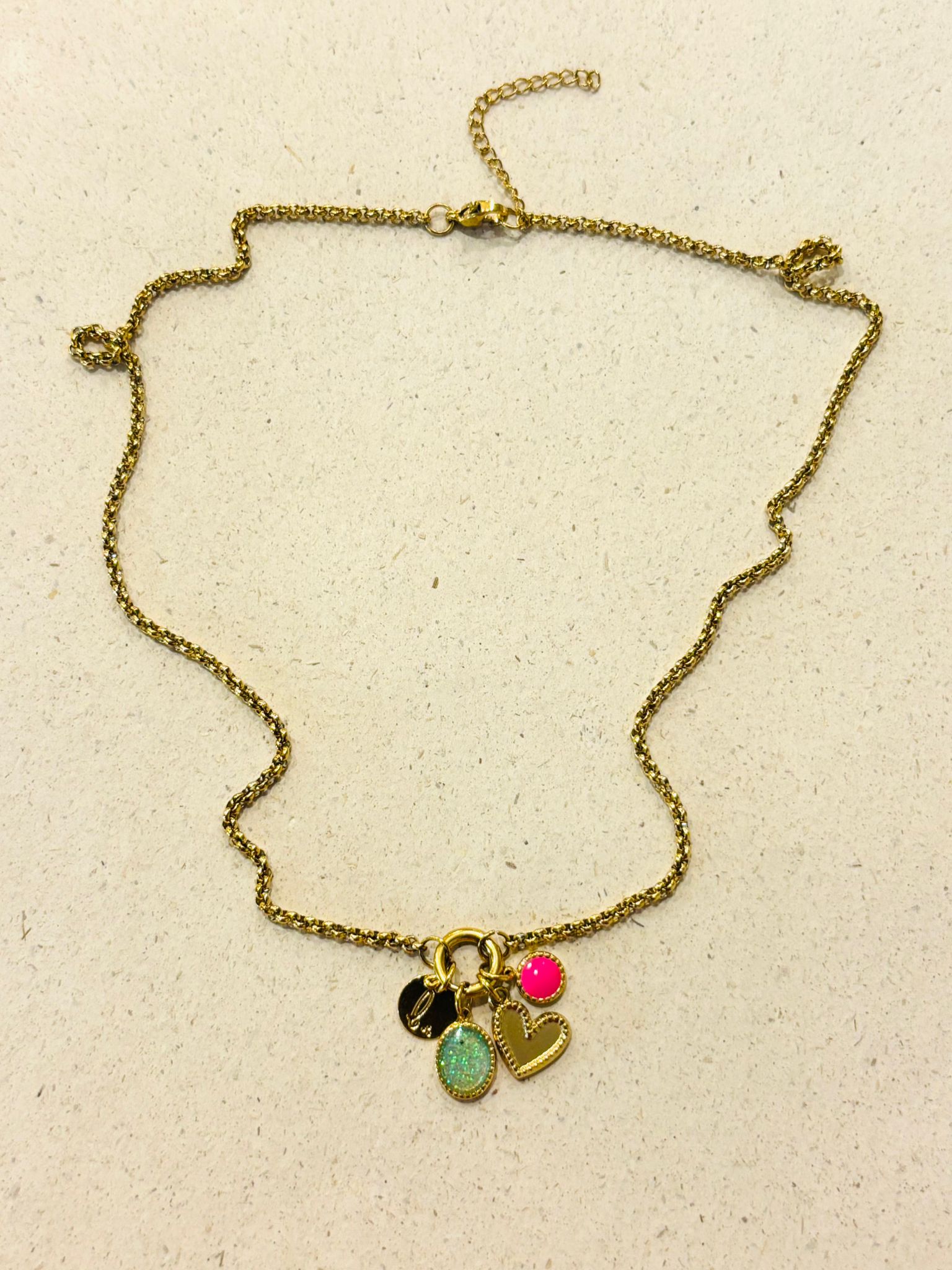 Collier EDEN vert, rose – Image 2