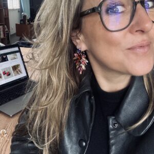 Boucles d'oreilles ODEA rose multicolore