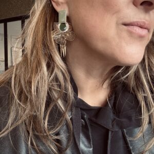 Boucles d'oreilles MELYA kaki