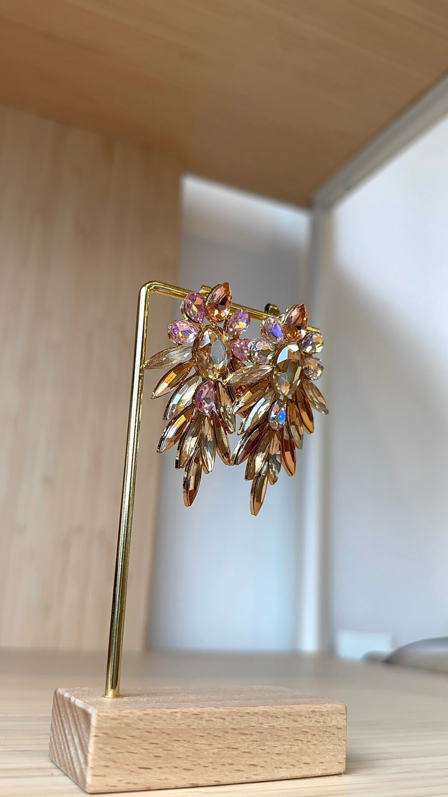 Boucles d'oreilles ODEA nude, rose – Image 2