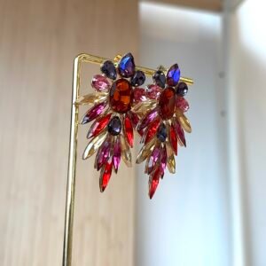 Boucles d'oreilles ODEA rose multicolore
