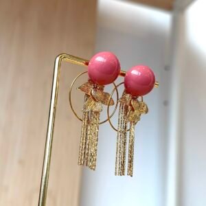 Boucles d'oreilles ROSY rose