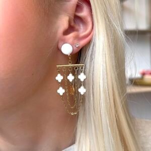 Boucles d'oreilles NOUR blanc