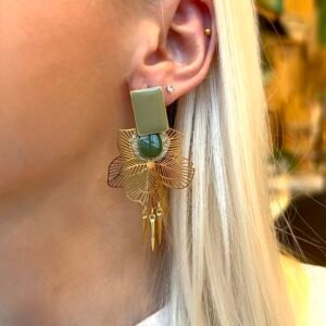 Boucles d'oreilles MELYA kaki