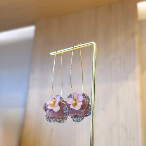 Boucles d'oreilles HANNA mauve