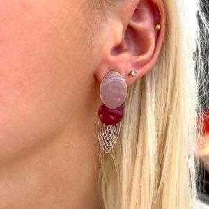 Boucles d'oreilles NINA rose